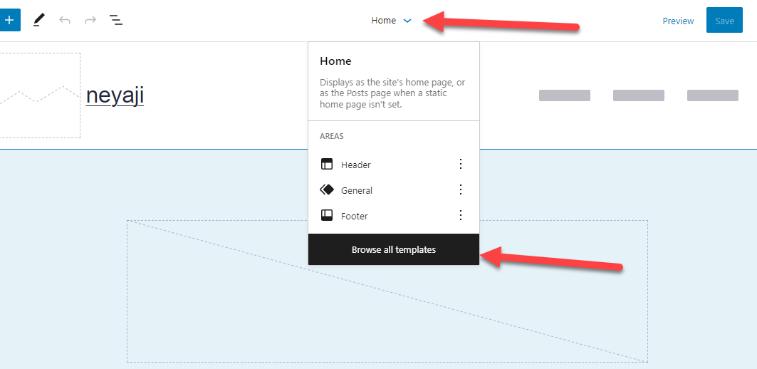 How to use Site Editor in WordPress Block Theme - Browse all templates