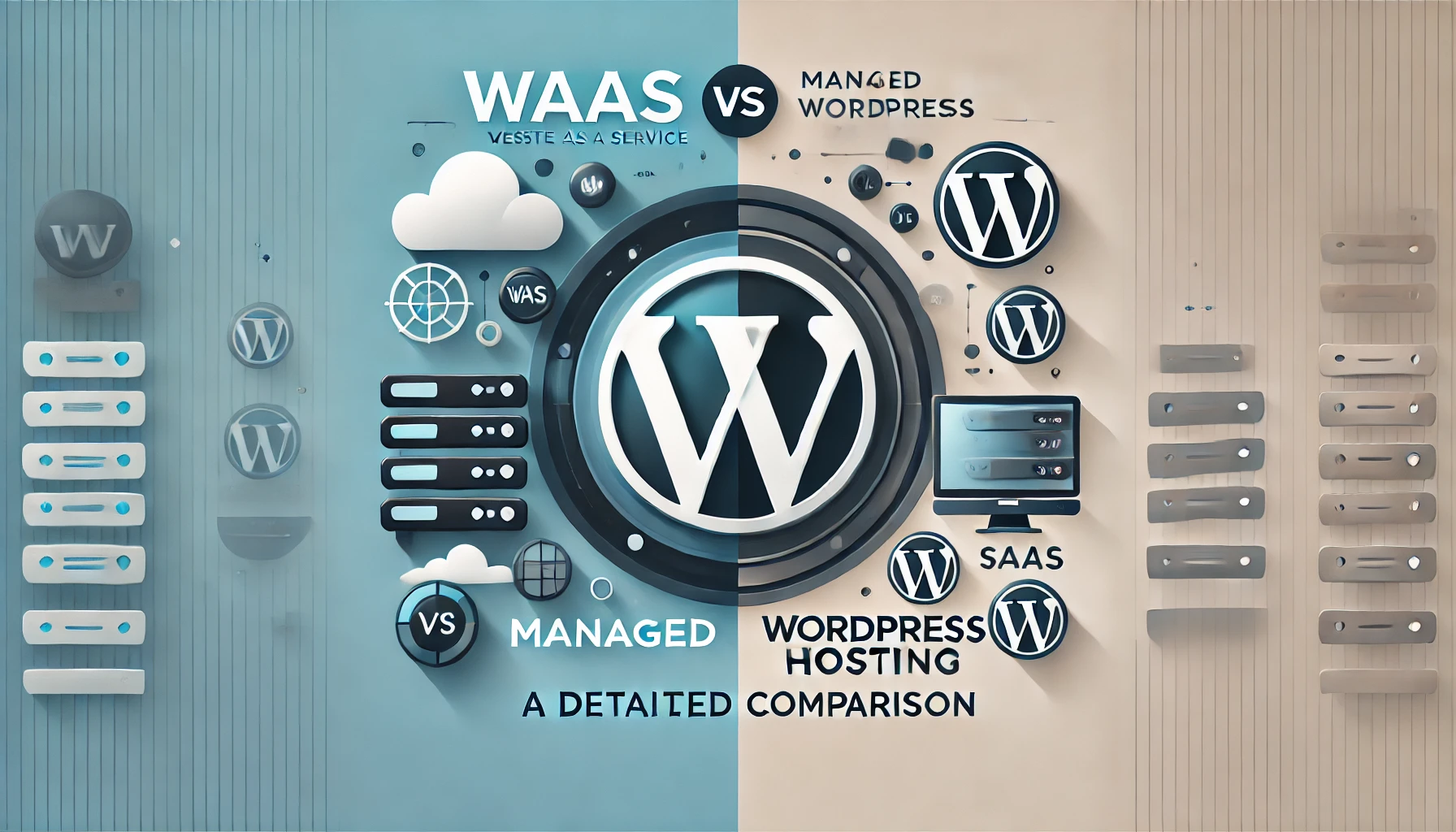 WaaS-vs.-Managed-WordPress-Hosting_-A-Detailed-Comparison.-The-design-features-a-split-layout-wit.